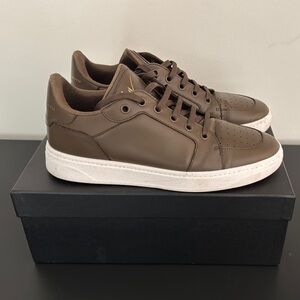 Giuseppe Zanotti Brown Leather Low-Top Sneakers